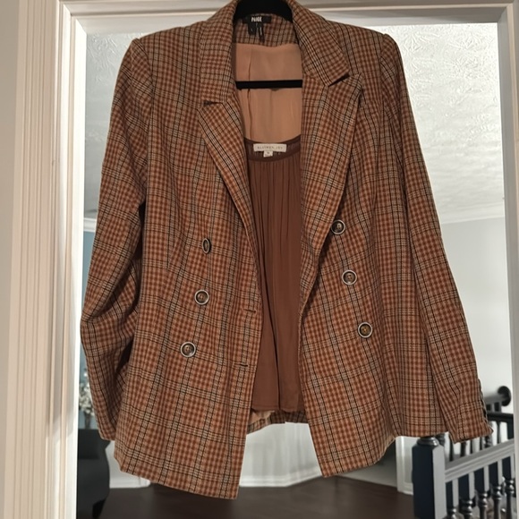 Paige brown and tan trousers size 10 (matching jacket and cami also listed) - Picture 7 of 8